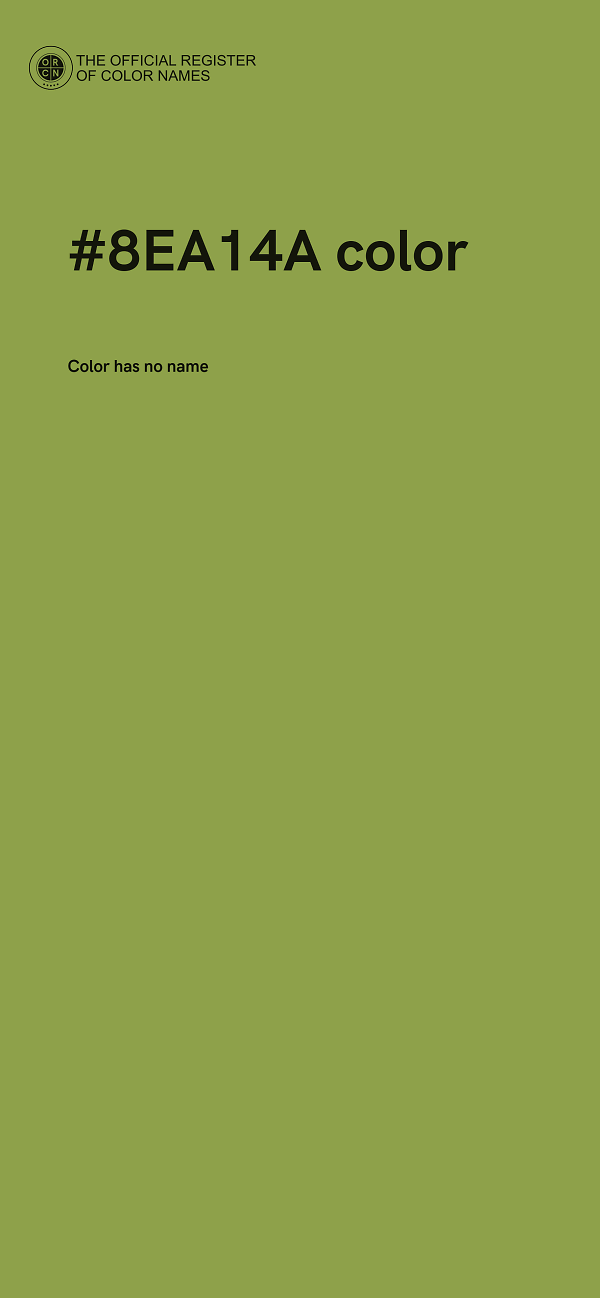 #8EA14A color image