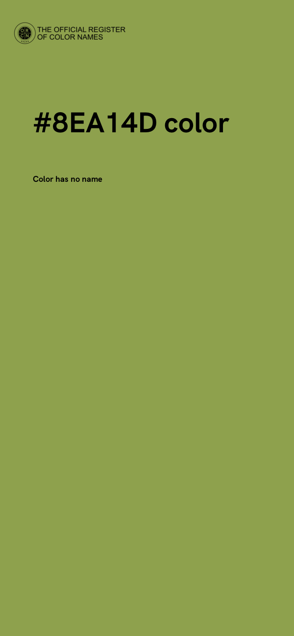 #8EA14D color image