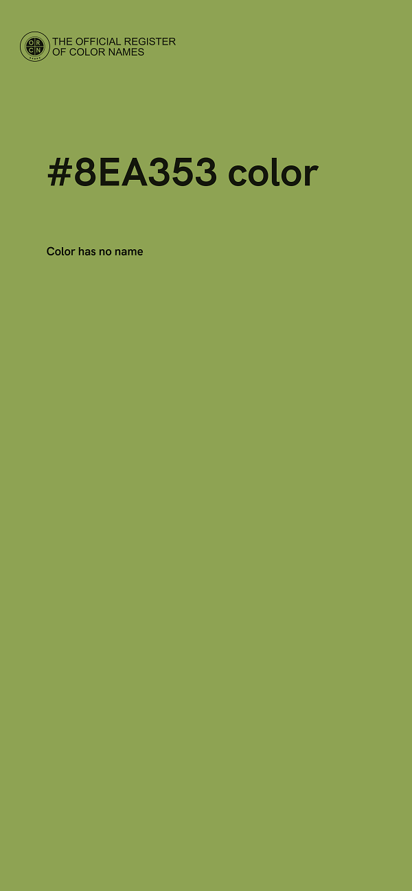 #8EA353 color image