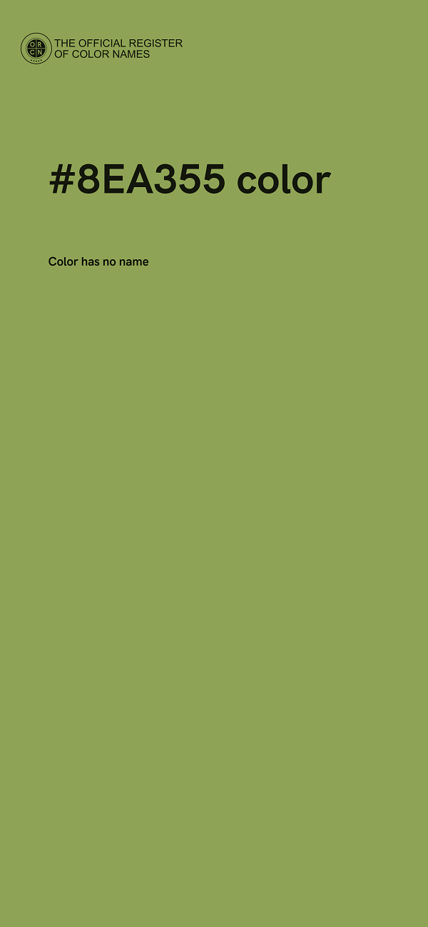#8EA355 color image
