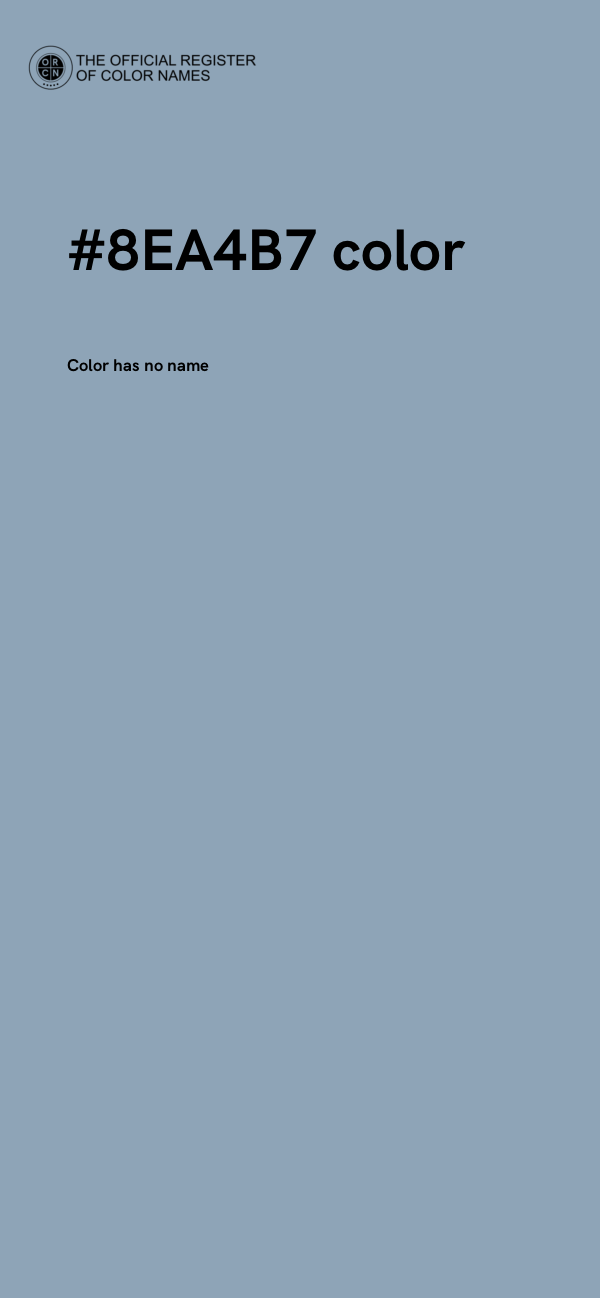 #8EA4B7 color image