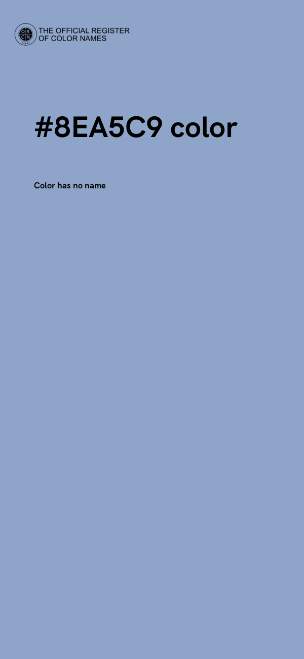 #8EA5C9 color image