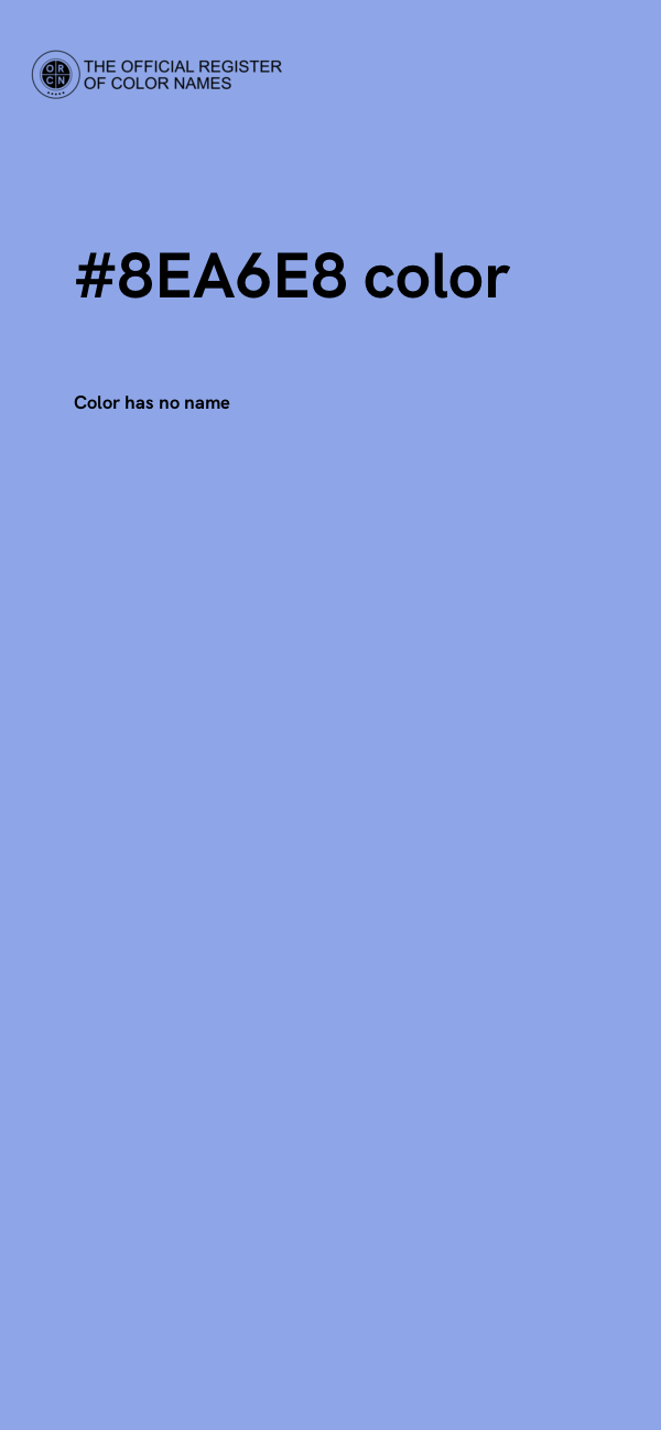 #8EA6E8 color image