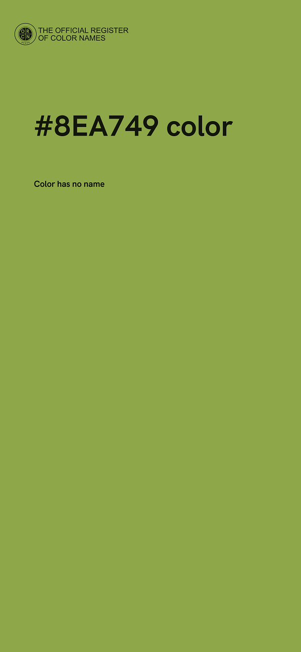 #8EA749 color image
