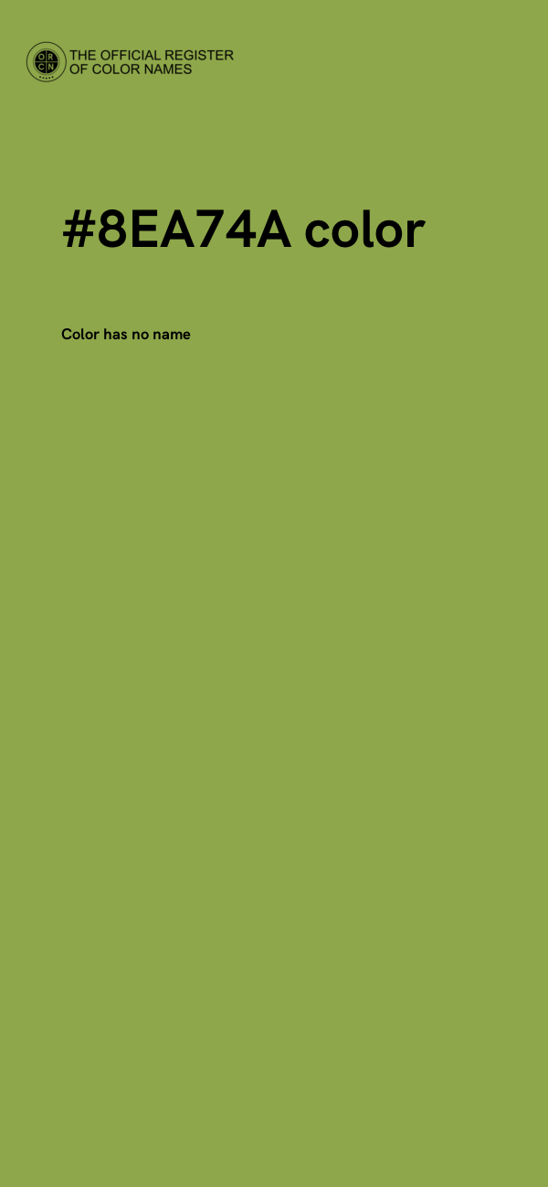 #8EA74A color image