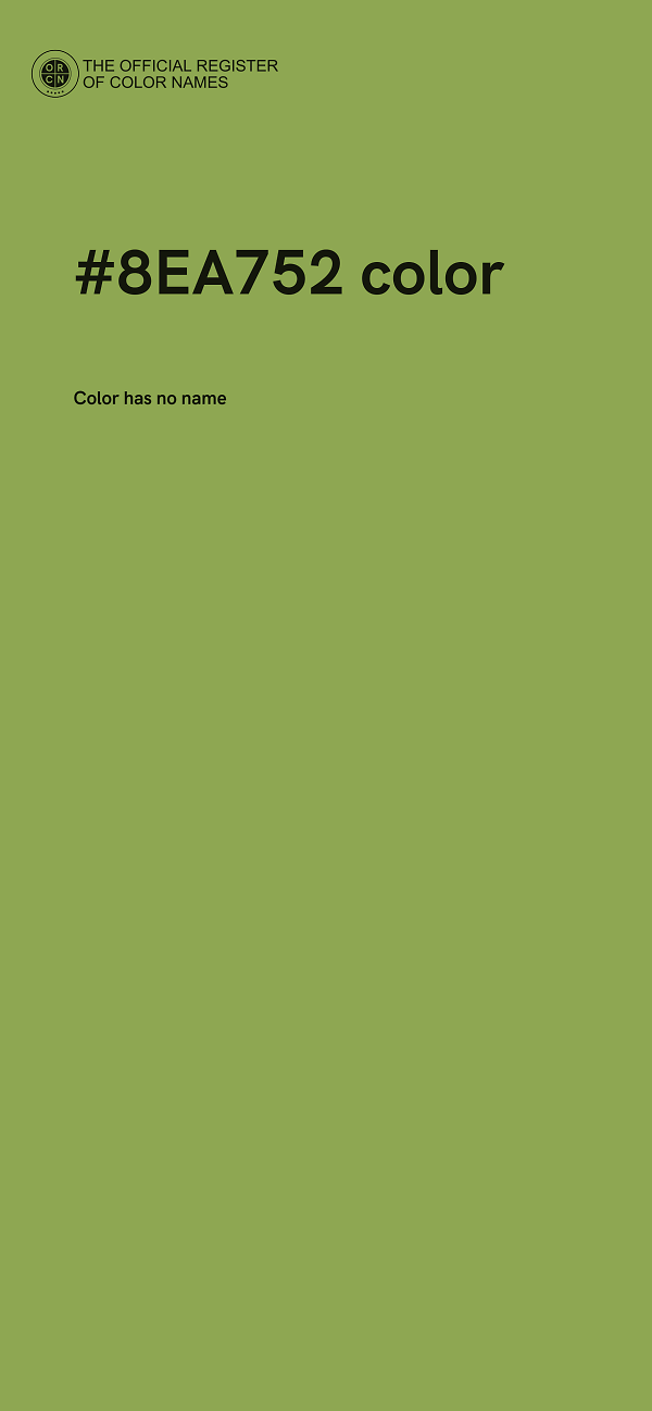 #8EA752 color image