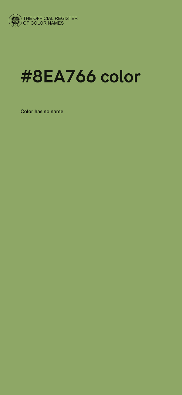 #8EA766 color image