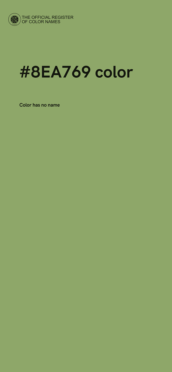 #8EA769 color image