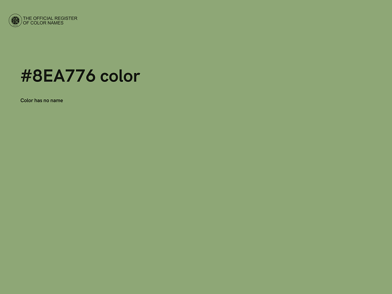 #8EA776 color image