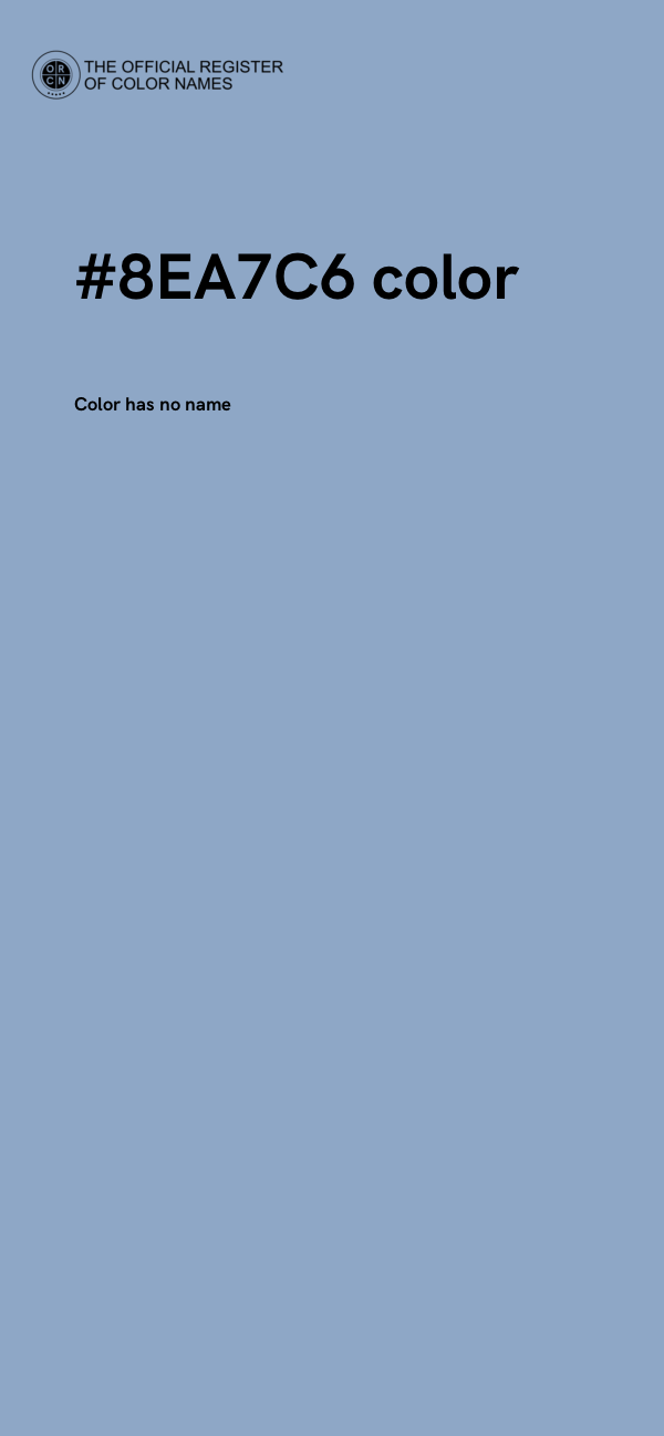 #8EA7C6 color image