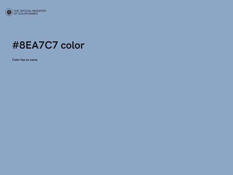 #8EA7C7 color image