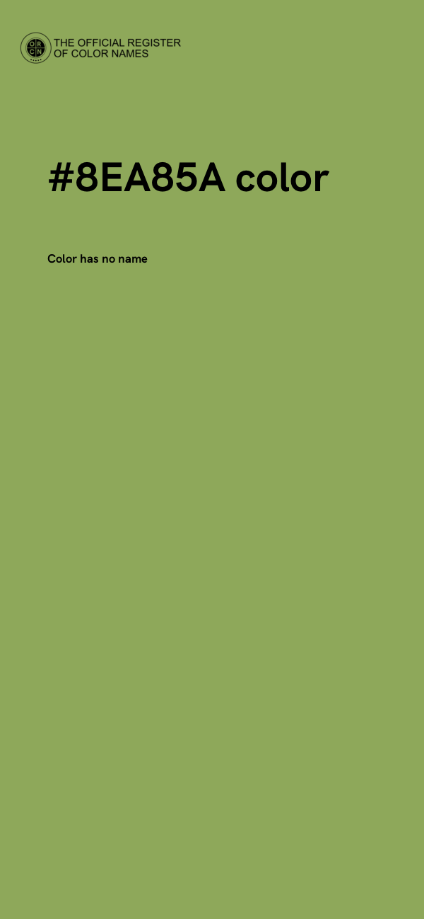 #8EA85A color image