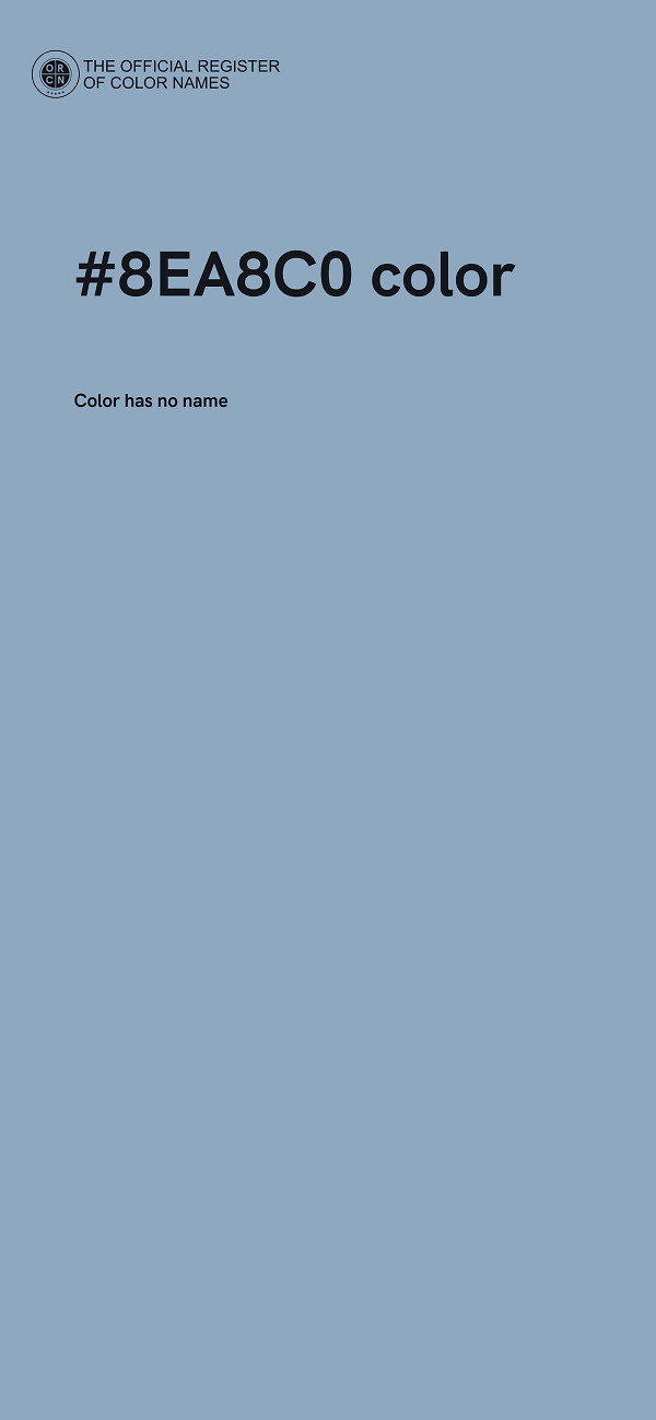 #8EA8C0 color image
