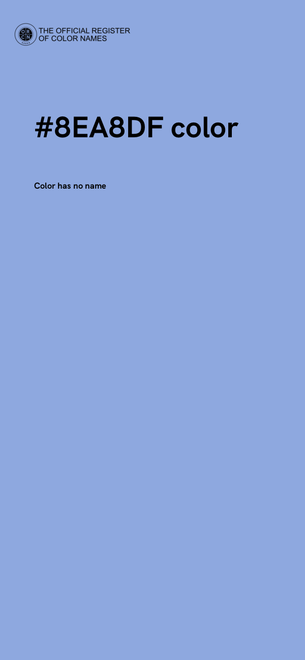 #8EA8DF color image
