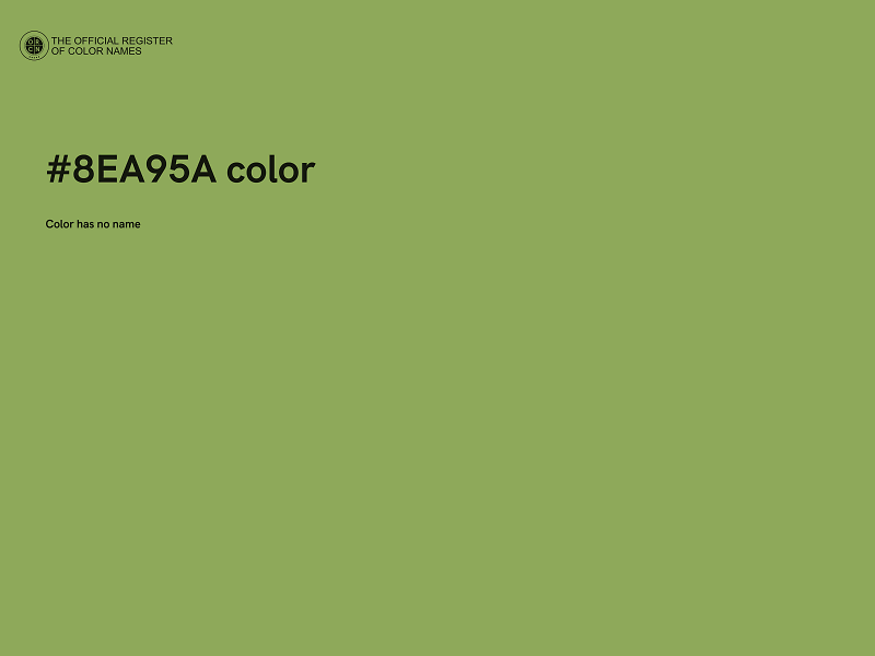 #8EA95A color image