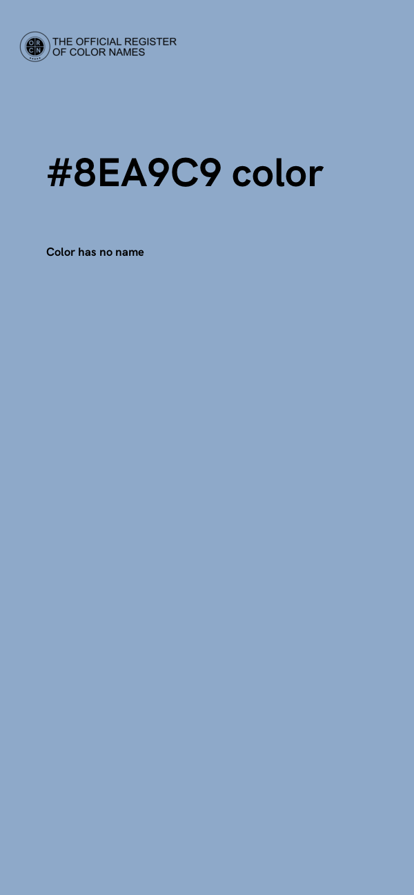 #8EA9C9 color image