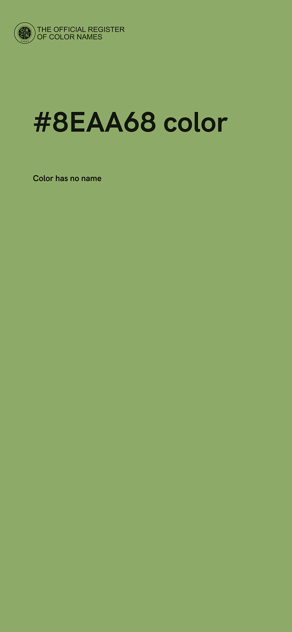 #8EAA68 color image