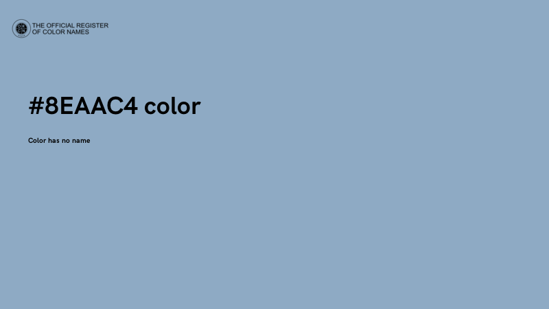 #8EAAC4 color image