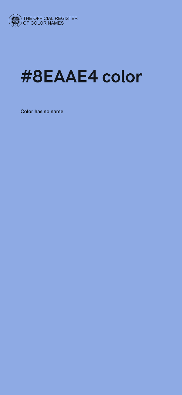 #8EAAE4 color image
