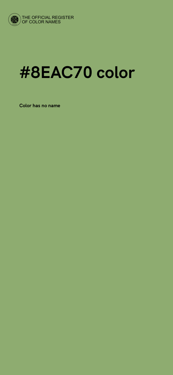 #8EAC70 color image
