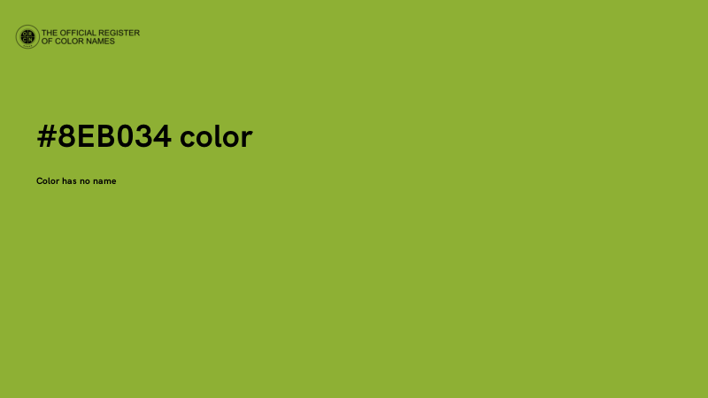 #8EB034 color image