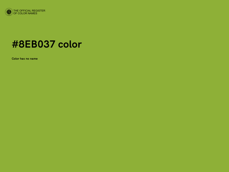#8EB037 color image