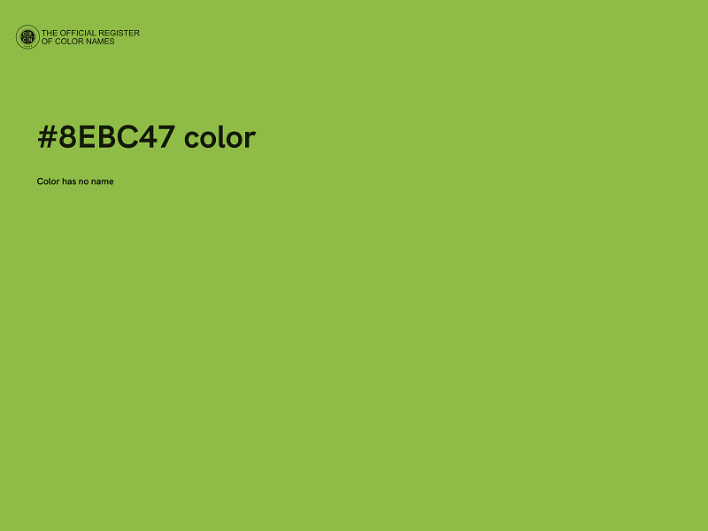 #8EBC47 color image