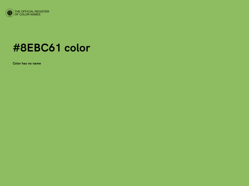 #8EBC61 color image