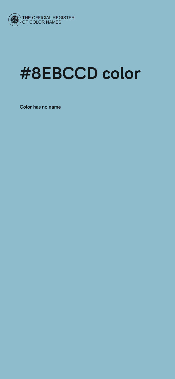 #8EBCCD color image