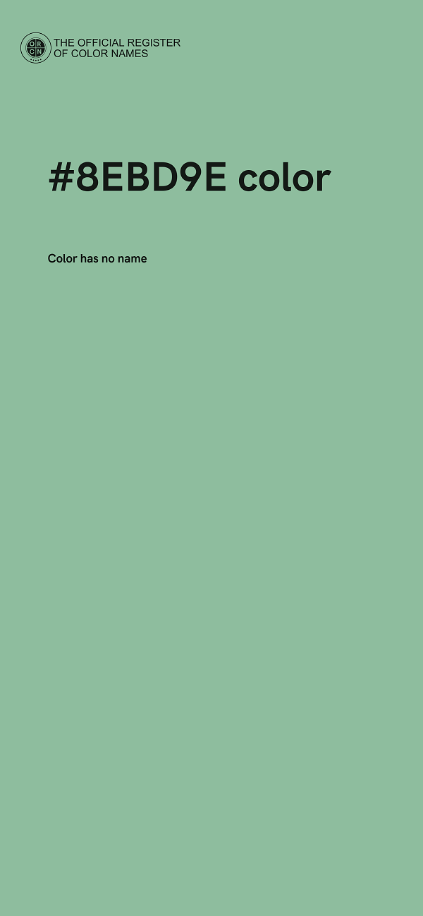 #8EBD9E color image
