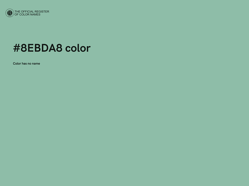 #8EBDA8 color image
