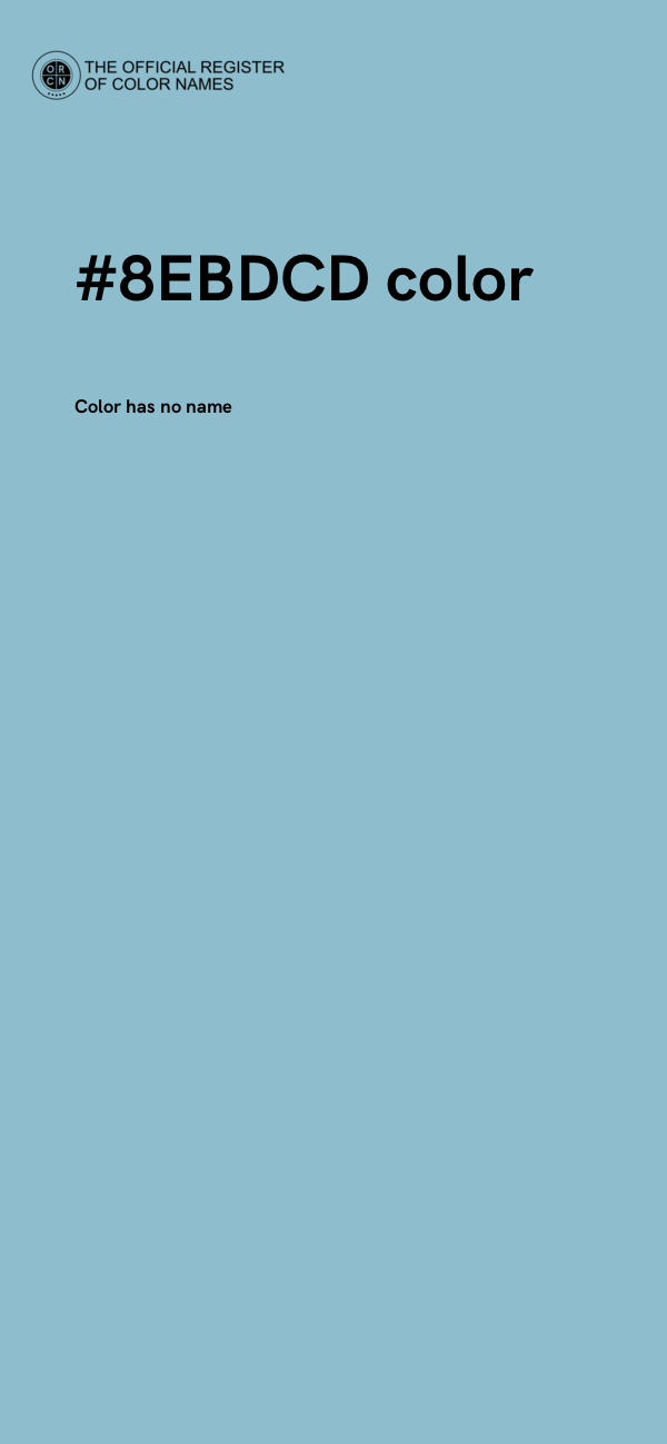 #8EBDCD color image