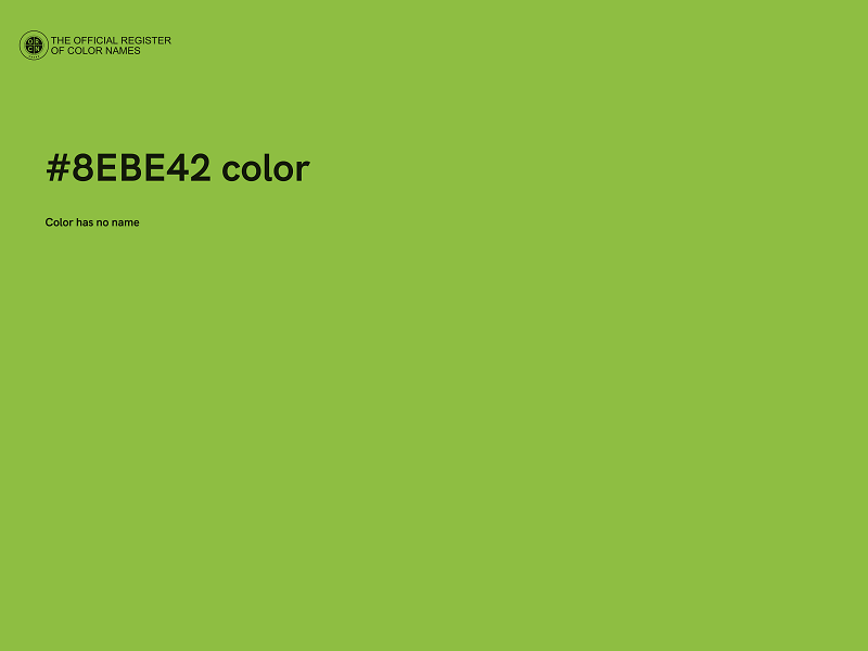 #8EBE42 color image