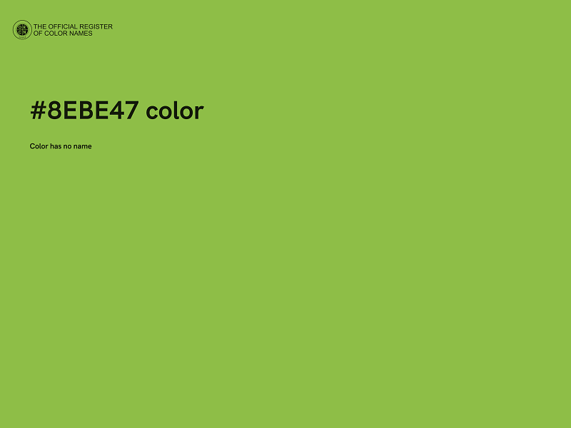 #8EBE47 color image