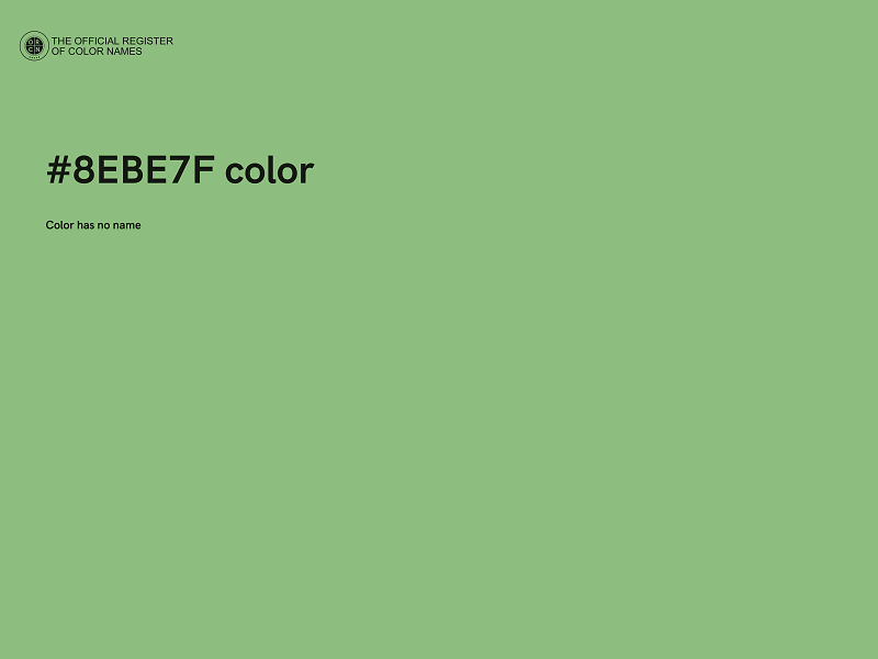 #8EBE7F color image