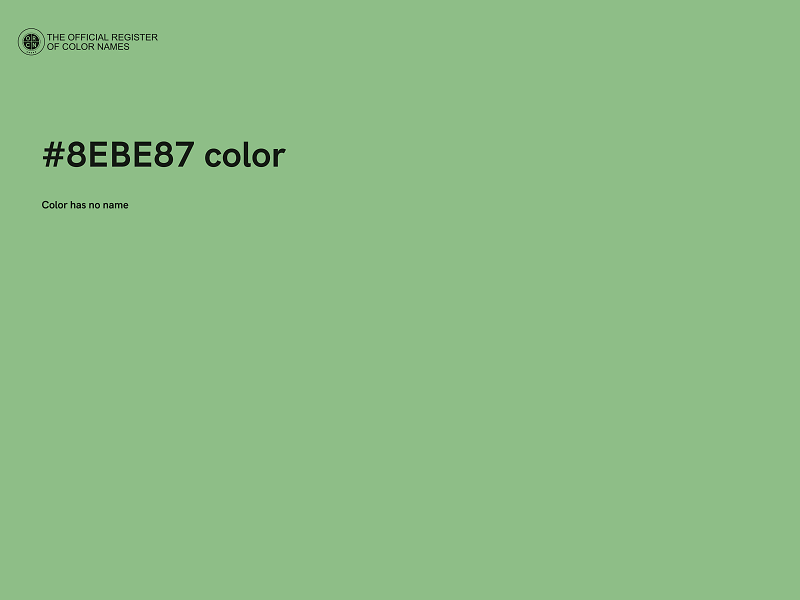 #8EBE87 color image