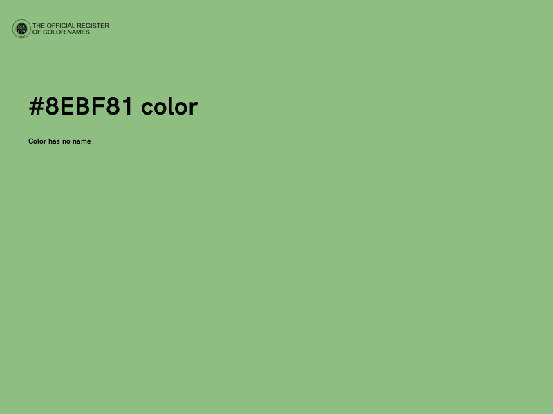 #8EBF81 color image