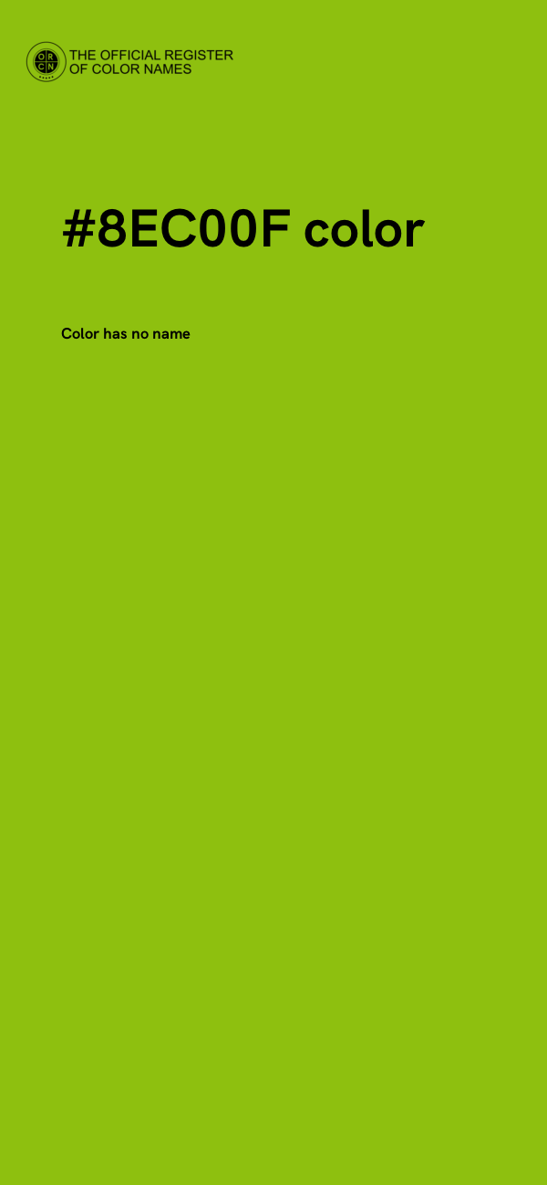 #8EC00F color image