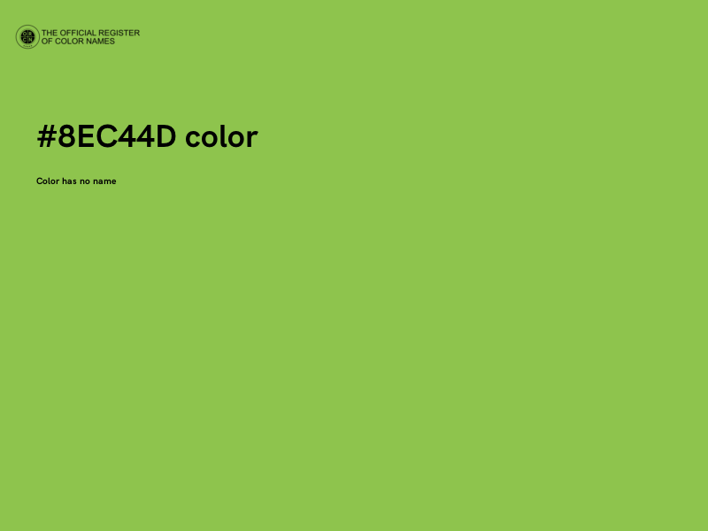#8EC44D color image