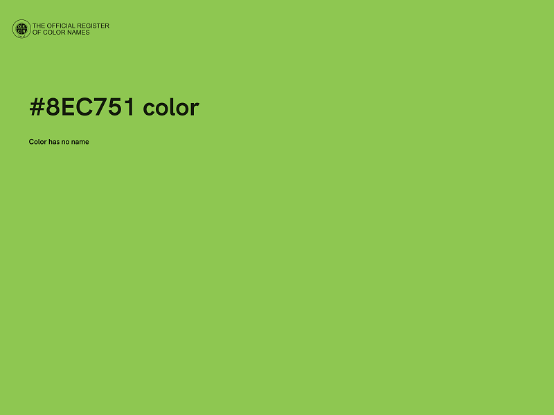 #8EC751 color image