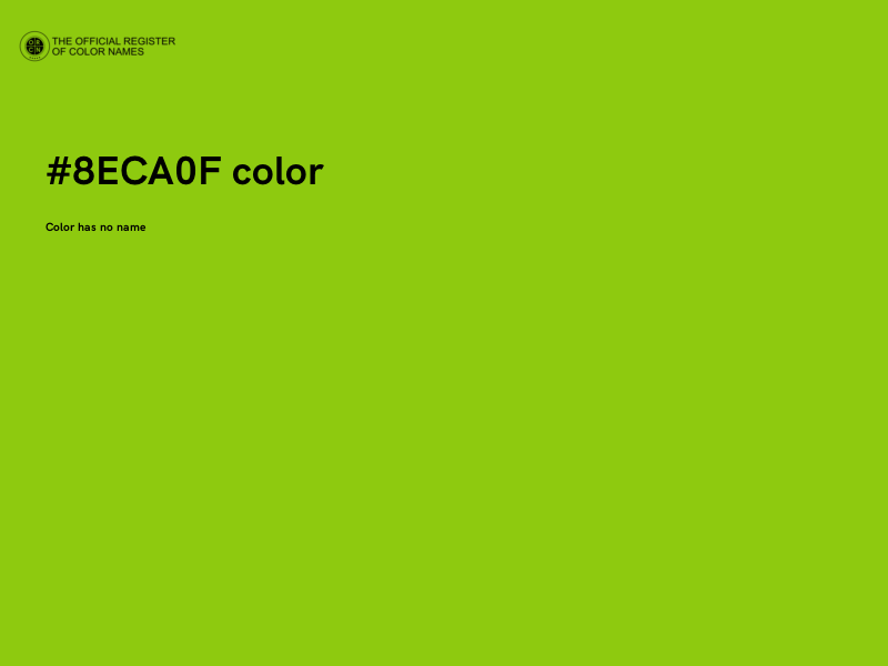 #8ECA0F color image