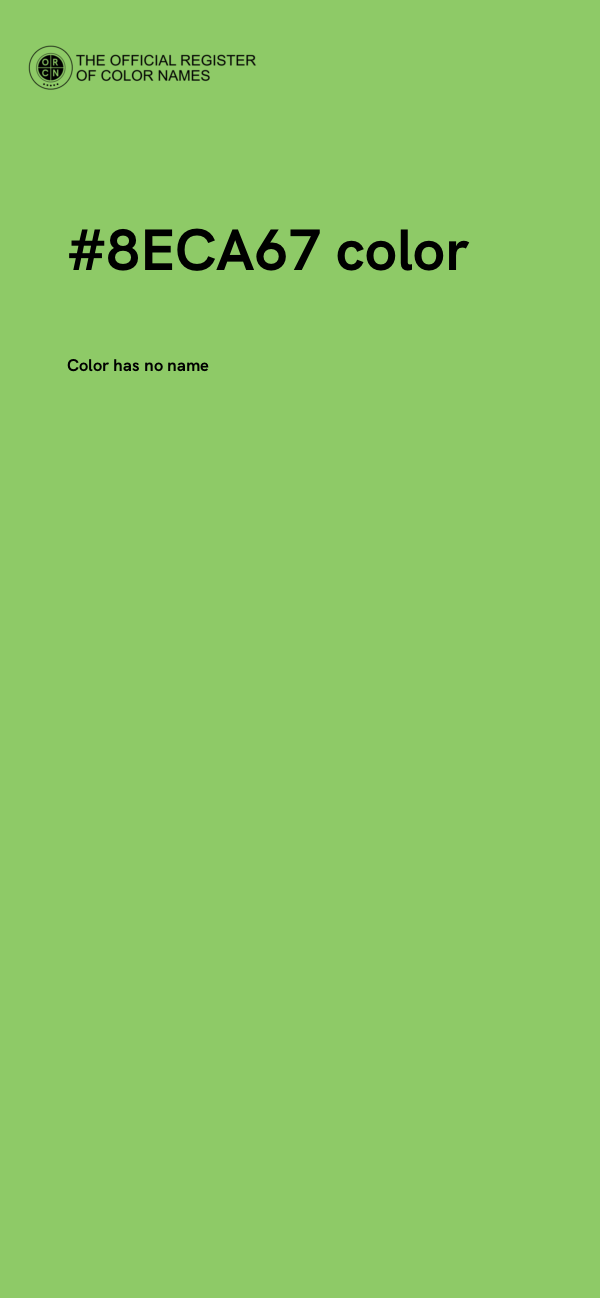 #8ECA67 color image