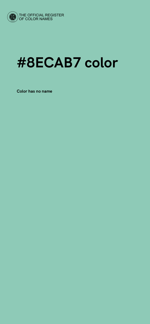 #8ECAB7 color image