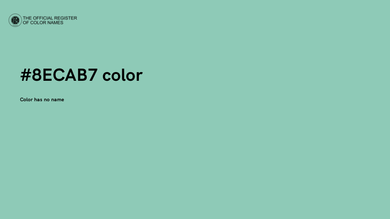 #8ECAB7 color image