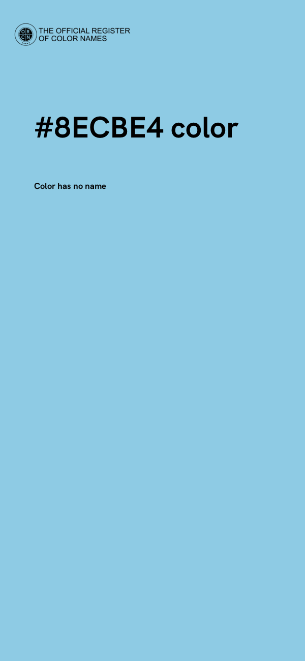 #8ECBE4 color image