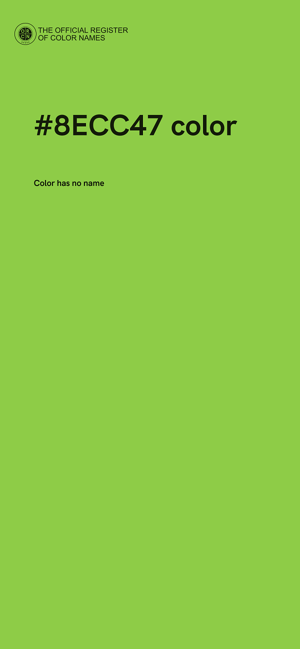 #8ECC47 color image
