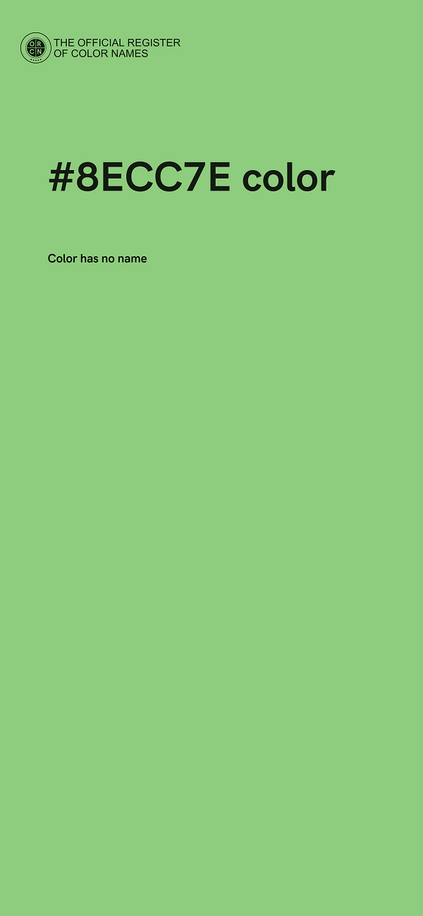 #8ECC7E color image