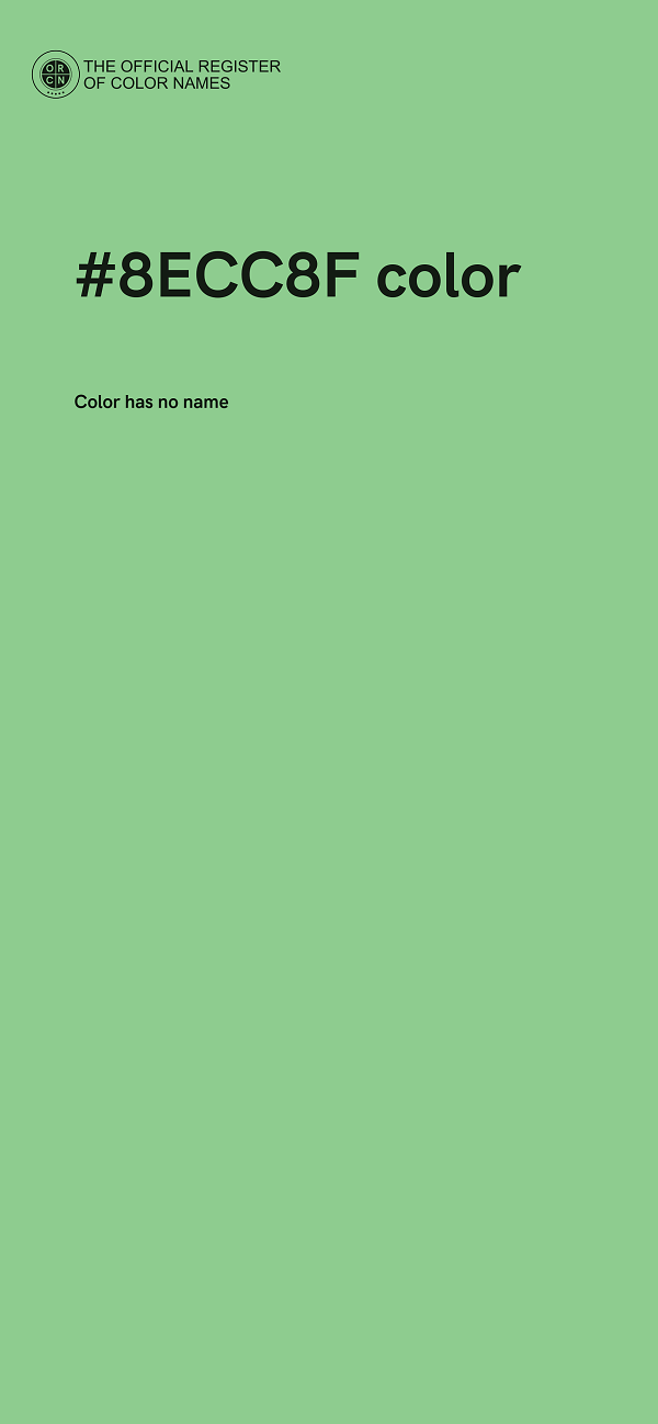 #8ECC8F color image