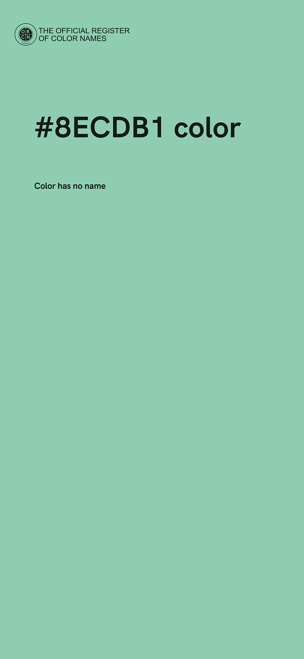 #8ECDB1 color image