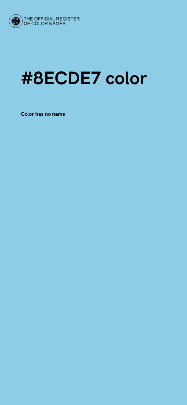 #8ECDE7 color image